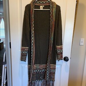 IRO Olive Multicolor Long Cardigan